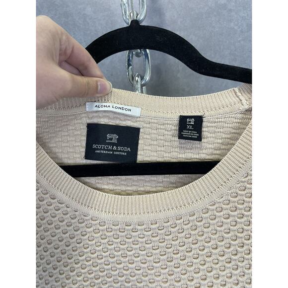 Scotch and soda Aloha London Cotton textured sweater beige XL - Picture 5 of 7